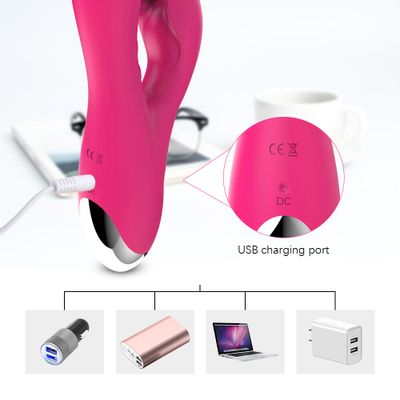 G-spot vibrator 10 speed USB rechargeable powerful dildo rabbit vibrator female clitoris stimulation massage adult sex toy