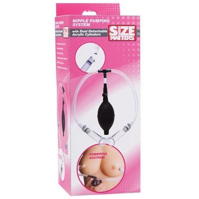 XR - Size Matters Nipple Pumping System with Dual Cylinders (Black)
