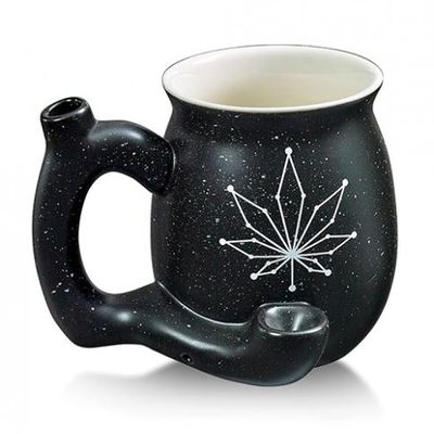 Fashioncraft Matte Black With White Constellation Leaf Roast &#038; Toast Mug