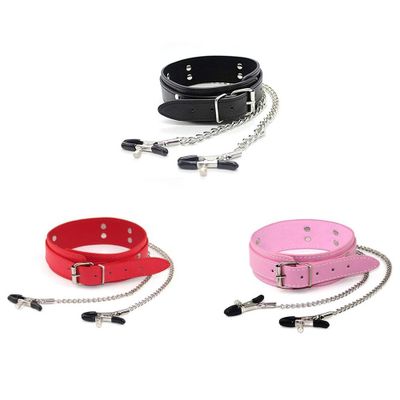 Nipple Chain BDSM Bondage Restraint Fetish Collar Chain Collars Nipple Clamps Sex Toys For Women Adult Games Exotic Accessories