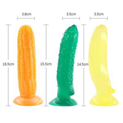 EXVOID Cucumber Corn Shape Sex Toys for Woman Suction Cup Realistic Dildo Silicone Banana Penis No Vibrator Artificial Cock