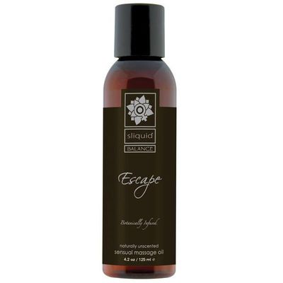 Sliquid - Balance Naturally Unscented Escape Massage Oil 4.2 oz