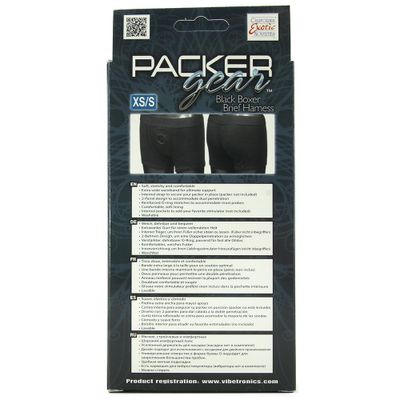 Packer Gear Black Boxer Brief Harness - XS/S