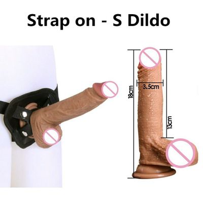 8/7 Inch Real Big Dildo with Strap on Panties Silicone Penis Suction Cup Dildo for Lesbian Woman Masturbation Gay Sex Toys