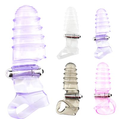 Finger Sleeve G-Spot Vibrator Climax Chastity Clitoris Stimulator Vagina Massager Adult Products Sex Toys For Women