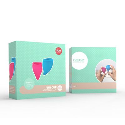 Fun Factory - Fun Cup Menstrual Cup Size A Kit (Pink/Turquiose)