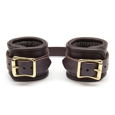 Coco de Mer - Leather Wrist Cuffs S/M (Brown)