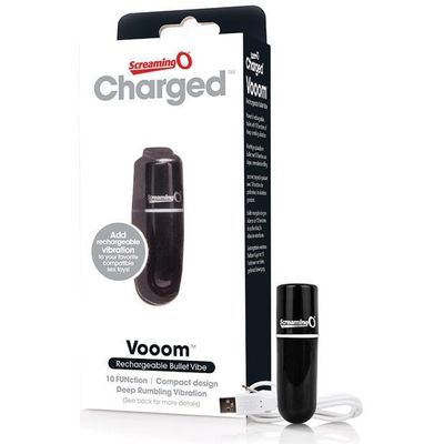 The Screaming O - Charged Vooom Rechargeable Bullet Vibrator (Black)
