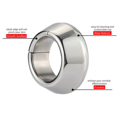 Stainless Steel Ball Stretcher Magnetic Lock Metal Penis Pendant Cock Lock Ring Adult Testicle Chastity Sex Toys For Men