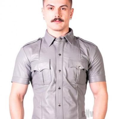Prowler Red Slim Police Shirt Gry Lg