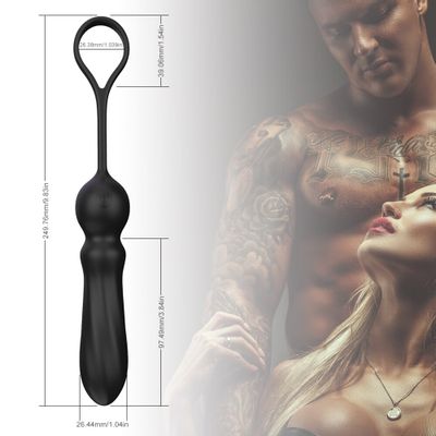 Sex Toys for Couples Anal Plug Vibrator in with Penis Ring and Ball Loop 9 Speed Dildo G-spot Vibrating Clitoris Anal Stimulator