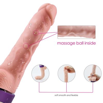 Erocome - Bootes Thrust Heat Realistic Dildo Vibrator (Beige)