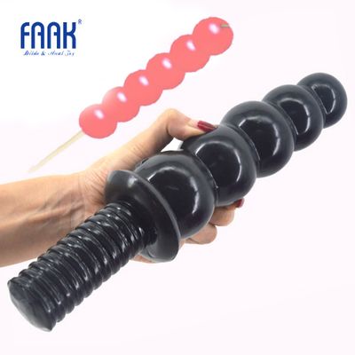 Buy FAAK anal sex toys beads dildo big dong anal plug screw handle