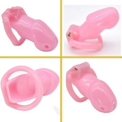 Chastity Cage with Urethral Sex Toys Male Chastity Lock Device Penis Ring Soft Resin Super Little Chastity Loop Erotic Products