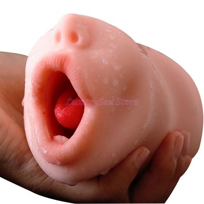 Realistic Face Mouth Blow Job Stroker Oral Sex Doll Vagina Pocket Pussy with Deep Throat Sex Toys for Men Masturbation