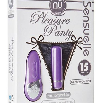 NU - Sensuelle Pleasure Panty 15 Functions Bullet with Remote Control (Purple)