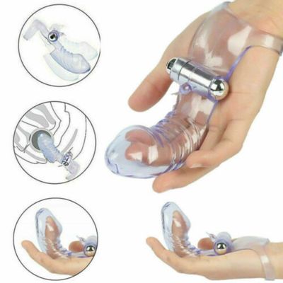 Silicone Finger Sleeve Vibrator G Spot Massage Clit Stimulate Female Masturbator Sex Toys For Women Lesbian Orgasm Adult