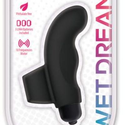 Wet Dreams Finger Tease Vibrator Black