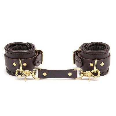 Coco de Mer - Leather Wrist Cuffs S/M (Brown)