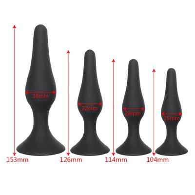 IKOKY Black Butt Plug for Beginner Erotic Toys Silicone Anal Plug Adult Products Anal Sex Toys for Men Women Prostate Massager