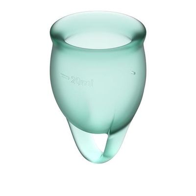 Satisfyer - Feel Confident Menstrual Cup Set (Dark Green)