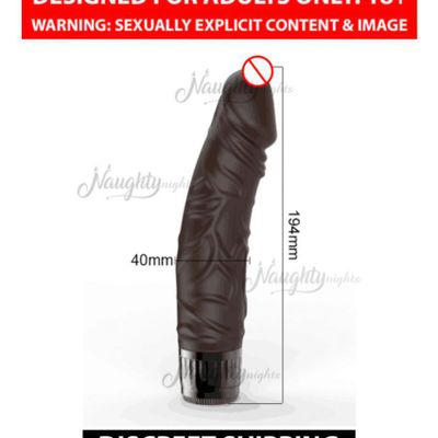 8 Inch Premium Quality Realistic Chocolate Sexual Dildo Sex Toy For Women With 10 Multi Speed Vibration.