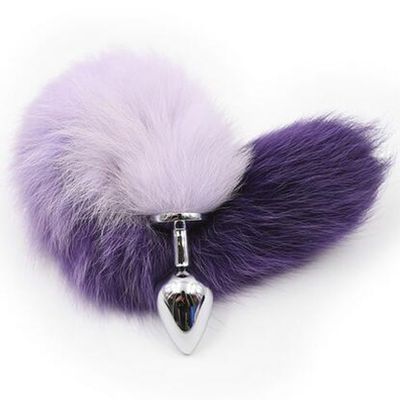 Fetish Soft Wild Fox Tail Metal Steel /Silicone Anal Plug Butt Plug For Women,Cosplay Accessories,Crawls Paws Buttplug