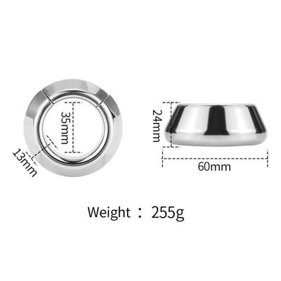 Stainless Steel Ball Stretcher Magnetic Lock Metal Penis Pendant Cock Lock Ring Adult Testicle Chastity Sex Toys For Men