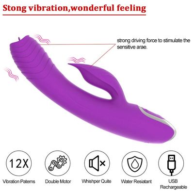 Buy Blowjob Sucker Clit Dildo Rabbit Vibrator Tongue Licking Nipple