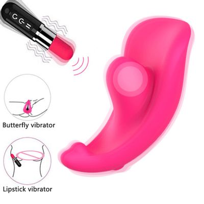 Invisible Mini Wearable Vibrator Vibrating Panty Butterfly Vibrator With Lipstick Vibrator Remote Clitoris Stimulator for Women