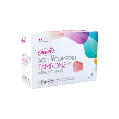 Beppy - Soft Comfort Tampons Without String 8 Pieces (Dry)