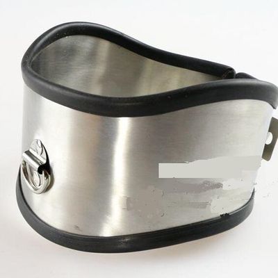 Luxury Stainless Steel Necklet Collar Metal Restraint Posture Neck Ring Adult Bondage Bdsm Product Sex Toy For Male Female