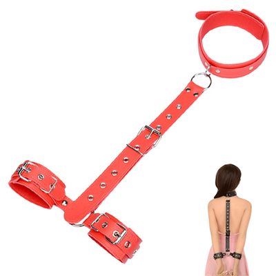 SM PU Leather Handcuff BDSM Bondage Cuff Slave Adult Game Neck collar Erotic Sex Toy For Couples Fetish Female Sex Product