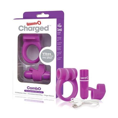 The Screaming O - Charged CombO Rechargeable Better Sex Couples' Kit (Purple)