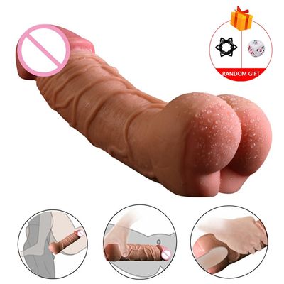 Realistic Dildo Skin Feeling Soft Liquid Can Worn Huge Big Penis With Suction Cup Sex Toys for Woman Strapon Female Masturbation