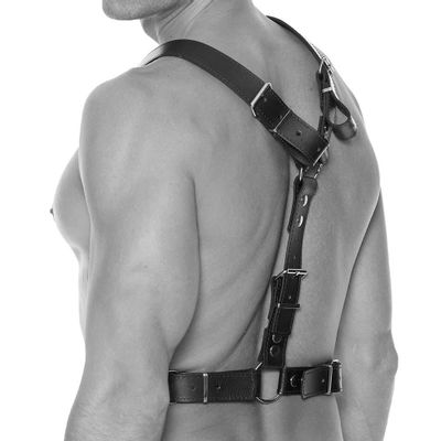 Ouch! Twisted Bit Bonded Leather Harness - OS