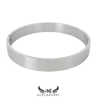 acechannel brushed stainless steel slave collar locking choker necklace fetish wear torque role playing jewelry adult choker