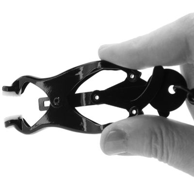 Black Butterfly Clamp with Link Chain