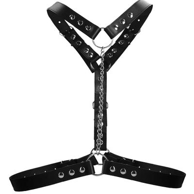 Ouch! Twisted Bit Bonded Leather Harness - OS