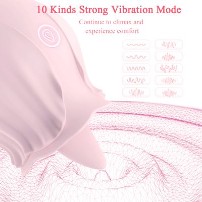 Flower Shape Tongue Licking G Spot Vibrator Nipple Clitoral Stimulation Egg Vibrators Clit Breast Massager Sex Toys for Women