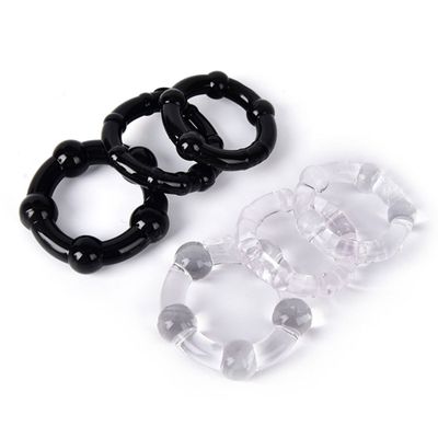 3pcs Soft Silicone Penis Ring Reusable Condom Bound Delay Cock Ring Delay Ejaculation Penis Sleeve Ring sex toys for men Couple