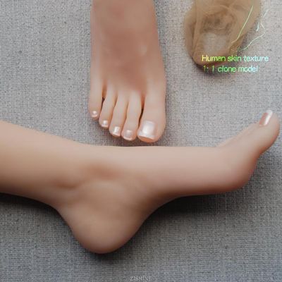Foot Model Cloned for Art Silicone Female  Fake Nail Male Plastic Mannequin Dummy Display Tarsel Bone Ankle Rubber TPE 3700