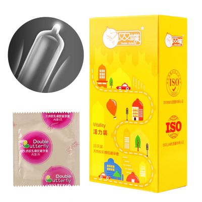VATINE 10pcs/lot Safer Contraception For Men Lubricating Condoms Extra Dotted Condom Natural Latex Condoms for Men Ultra Thin