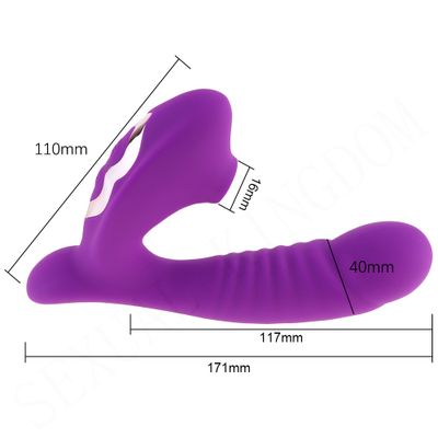 10-frequency Clitoral Sucker G-spot Stimulation Dildo Vibrator Dual Motor Female Masturbation Blowjob Adult Sex Toy for Couples