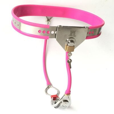 Female Chastity Belt Slave Lock BDSM Bondage Stainless Steel Silicone Chastity Device Sex Toys For Women Strapon Pants Sex Toys