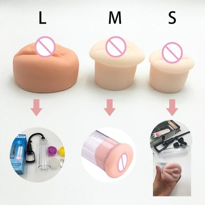 Realistic Vagina, Anus and Mouth Donuts Soft Silicone Seals for Penis