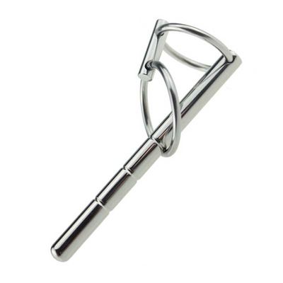 Metal Penis Plug sounding urethral Double ring stainless steel urethra Dilators Penis Stimulator adult products male sex toys
