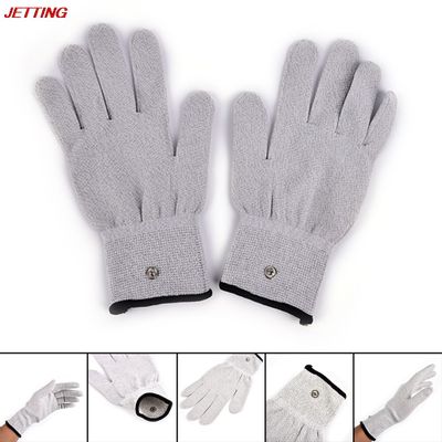 Electrode Gloves Electrical Shock Fiber Therapy Massage, Electro Shock Gloves Electricity Conductive Gloves Accessories Hot