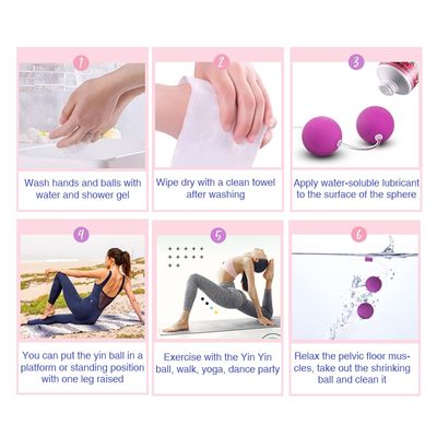 Bonne Beads Safe Silicone Smart Kegel Balls Simulator Vagina Balls Metal Vaginal Massager Shrinking Adults Sex Toys For Women