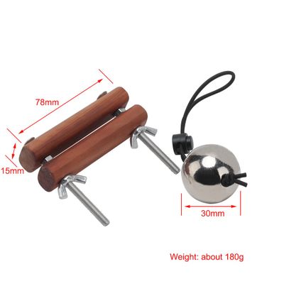 Male Sexual Trainer Penis Stretcher Adjustable Bondage Penis Clamp with Pendant Ball Adult Game SM Products Sex Toys for Men